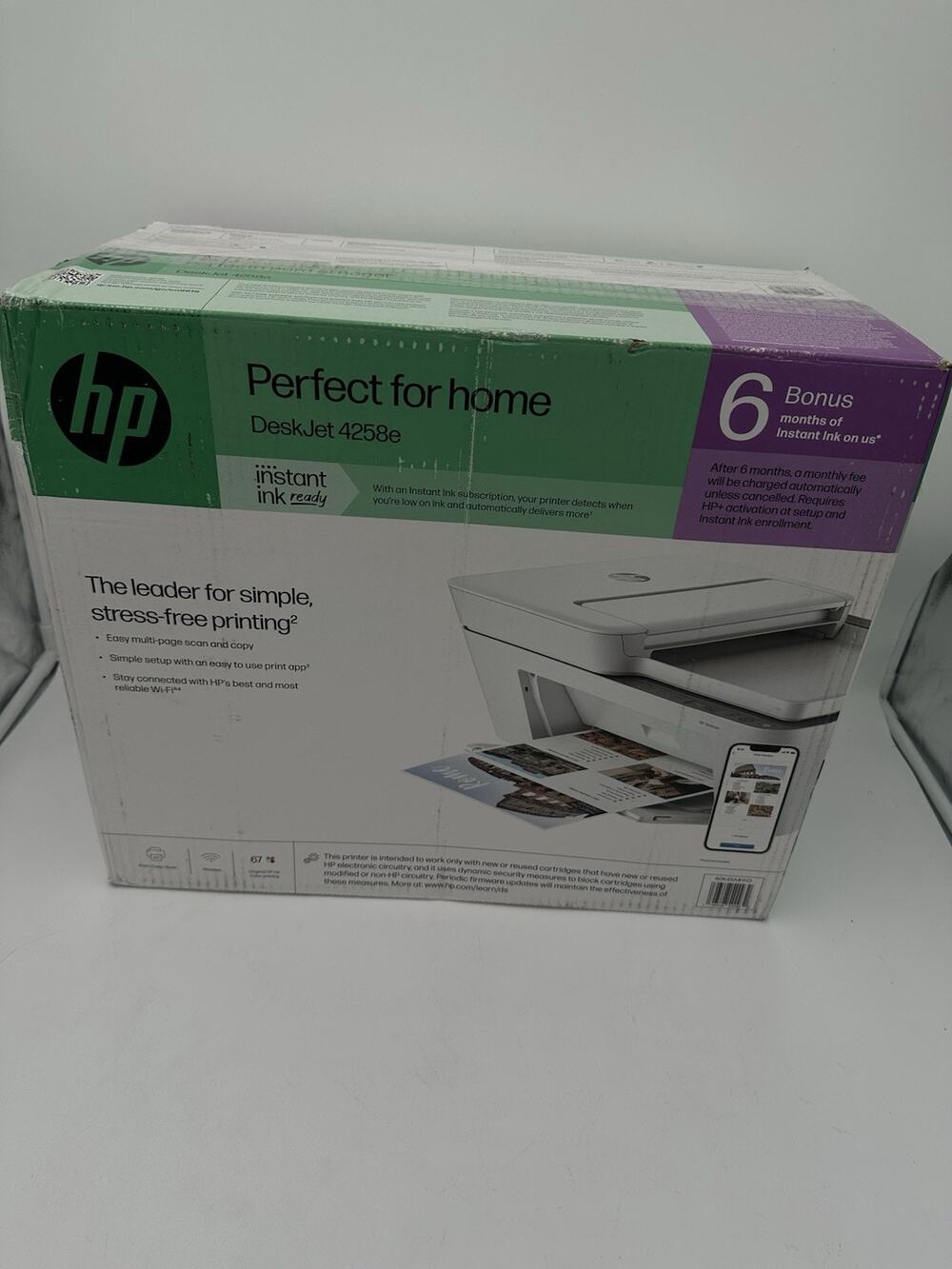 HP DeskJet 4258e All-In-One Wireless Color Printer